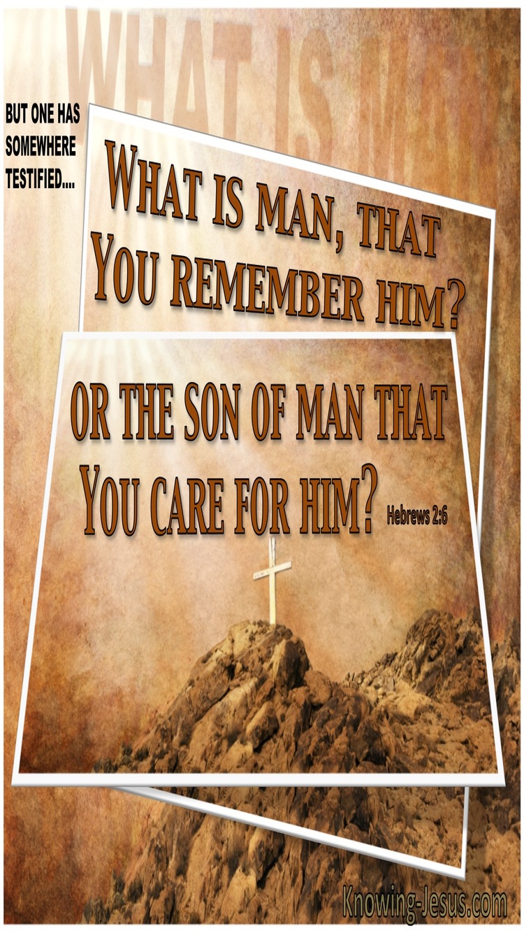 Hebrews 2:6 What Is Man And The Son Of Man (brown)